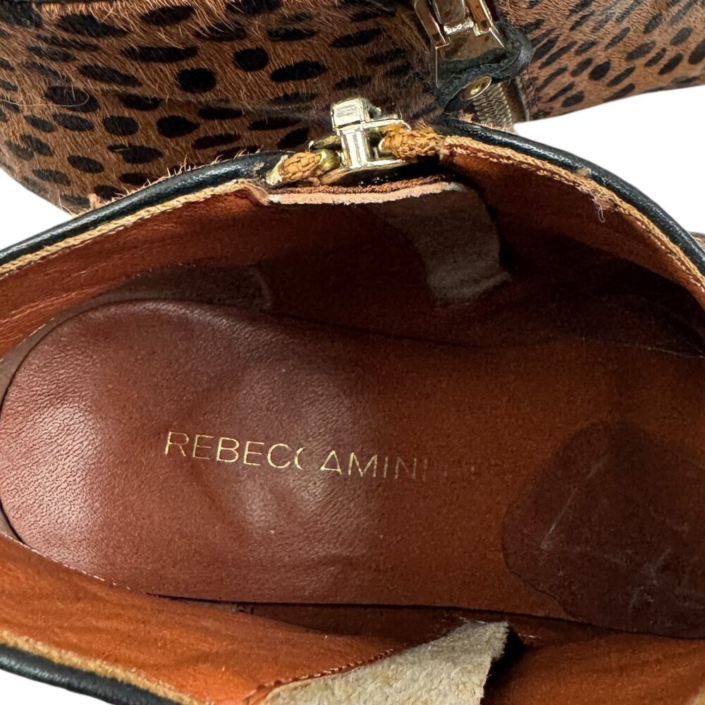 Rebecca Minkoff Cheetah/Animal Calf Hair Chelsea Leather Booties Women's SZ 6.5 - Picture 7 of 9